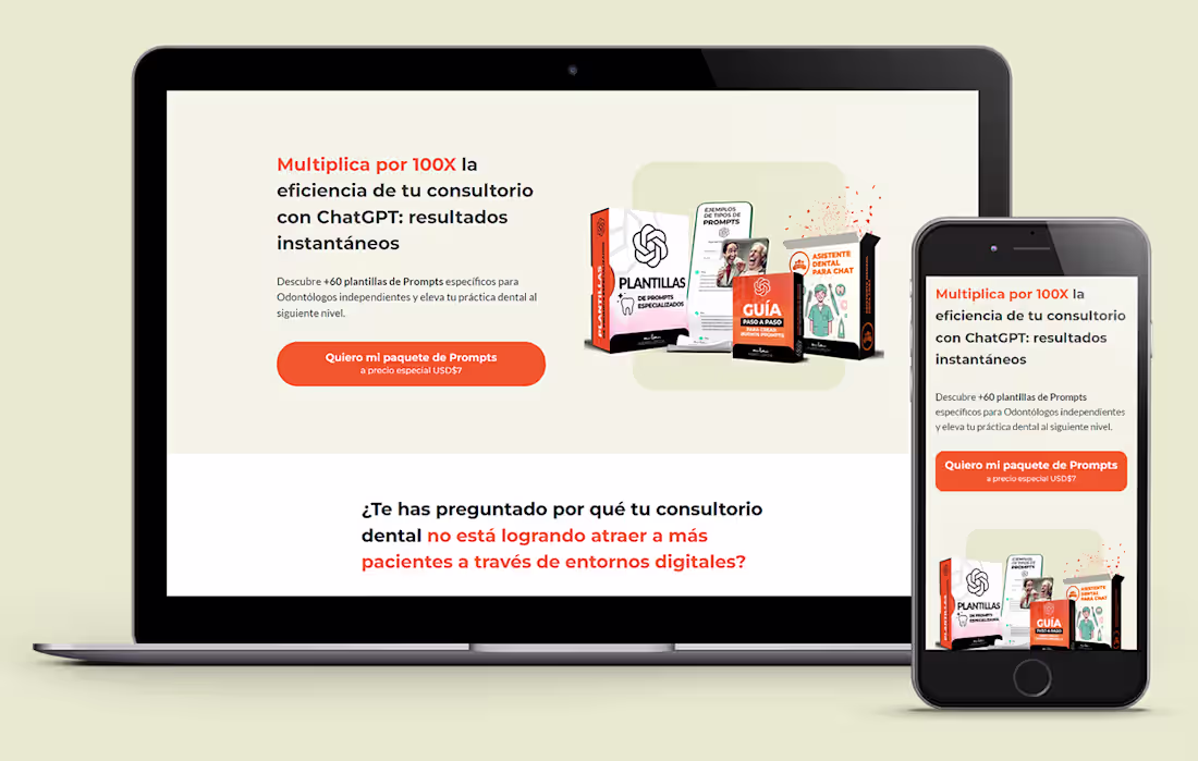Cover image for Expande Tu Consultorio — Training Landing Page for Dentists