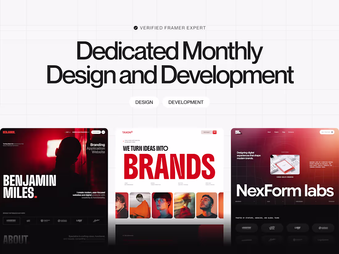 Cover image for Dedicated Monthly Design & Dev Support