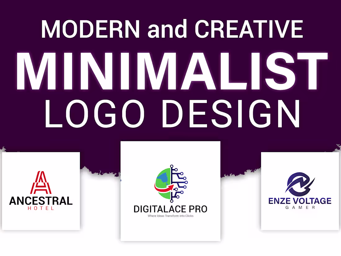 Cover image for I'll provide 3 unique, modern logo concepts