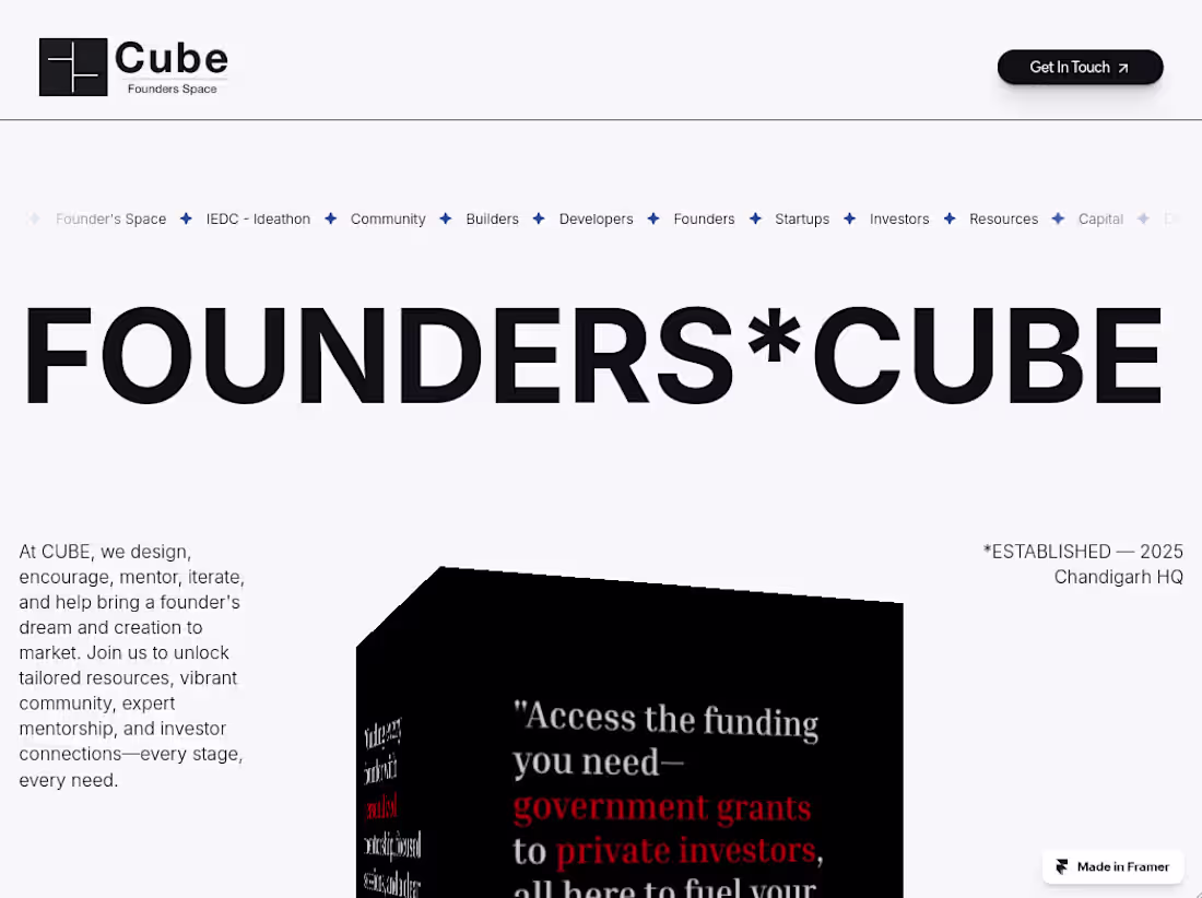 Cover image for Website for cubefdn