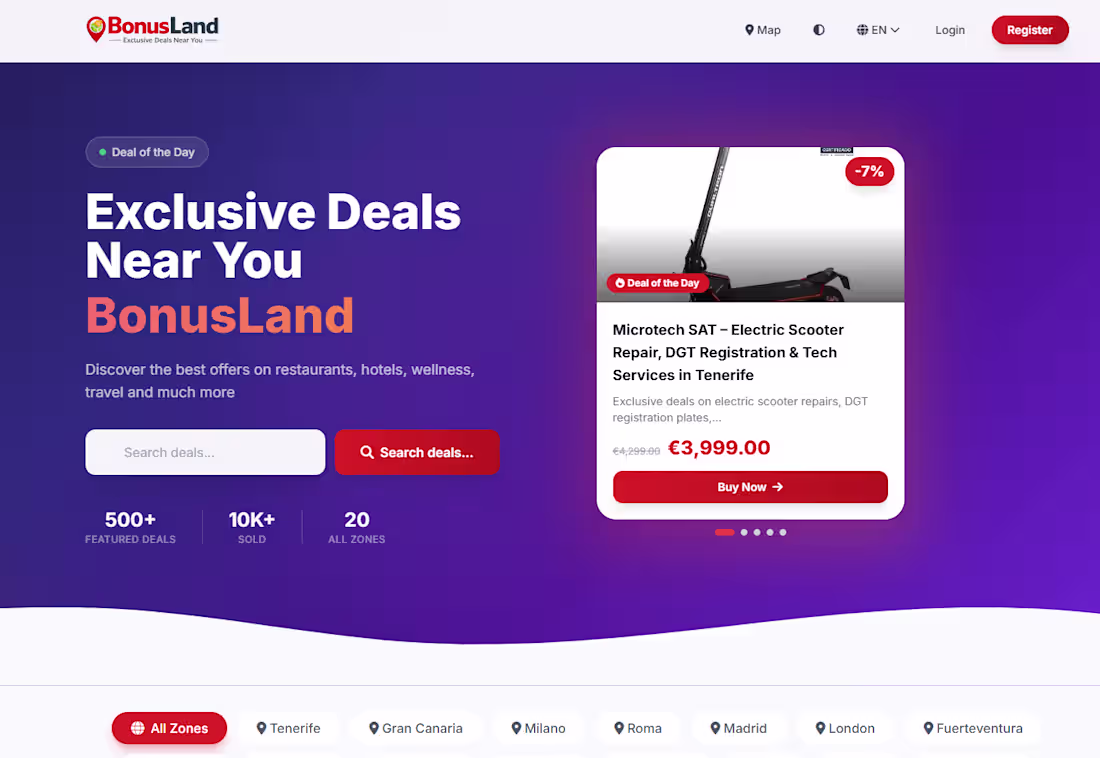 Cover image for Bonusland - Offers platform