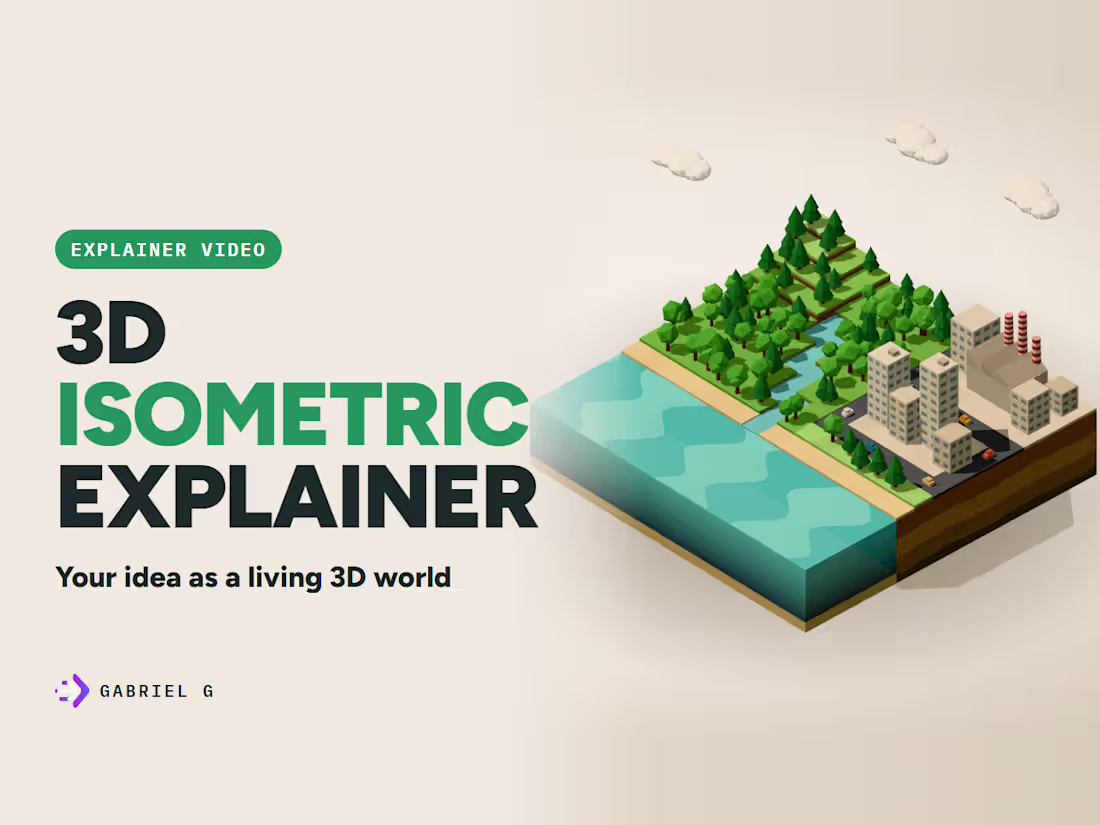 Cover image for 3D Isometric Explainer Video for Startups & SaaS