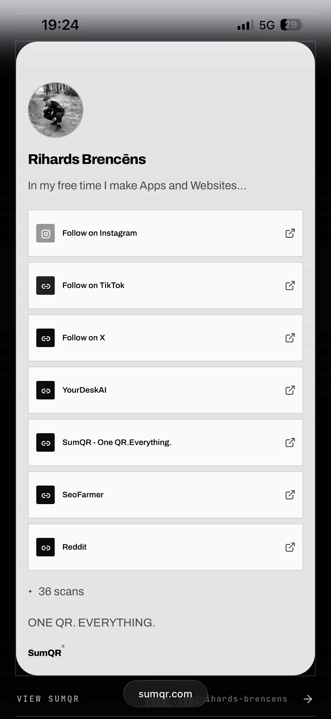 Cover image for Made link-in-bio website that operates