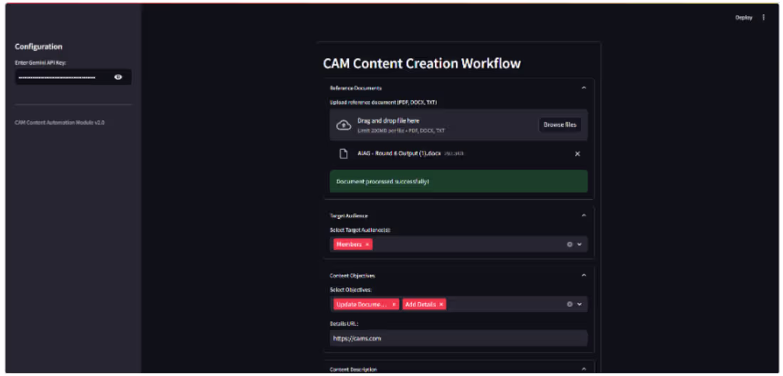 Cover image for AI CAM: Multi-Agent Content Automation
