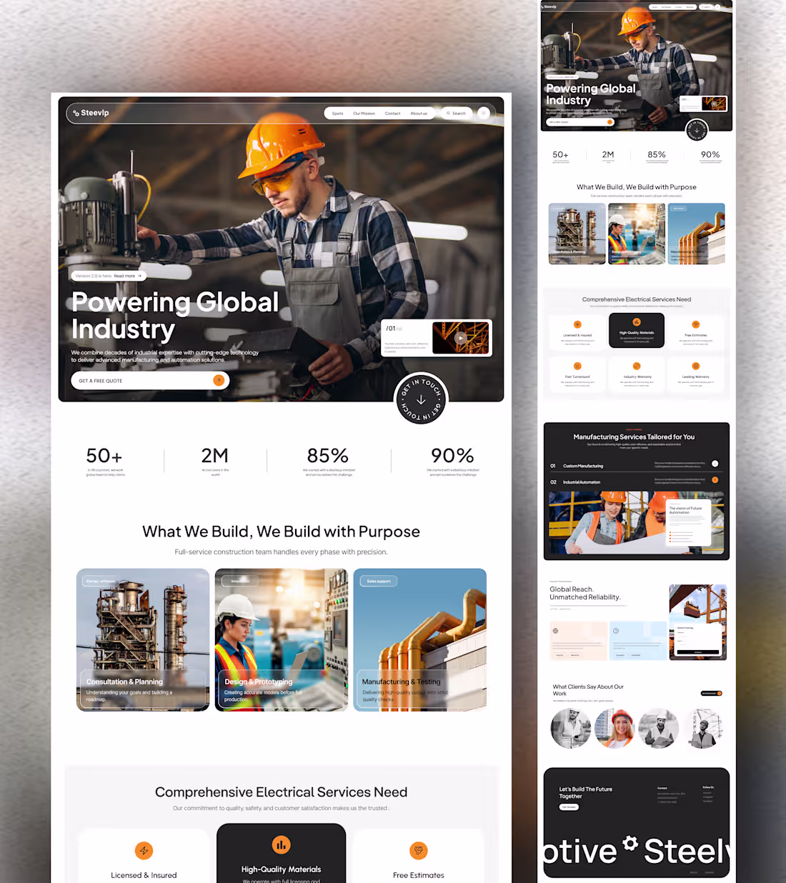 Cover image for Industrial Manufacturing Website 🧑‍🏭