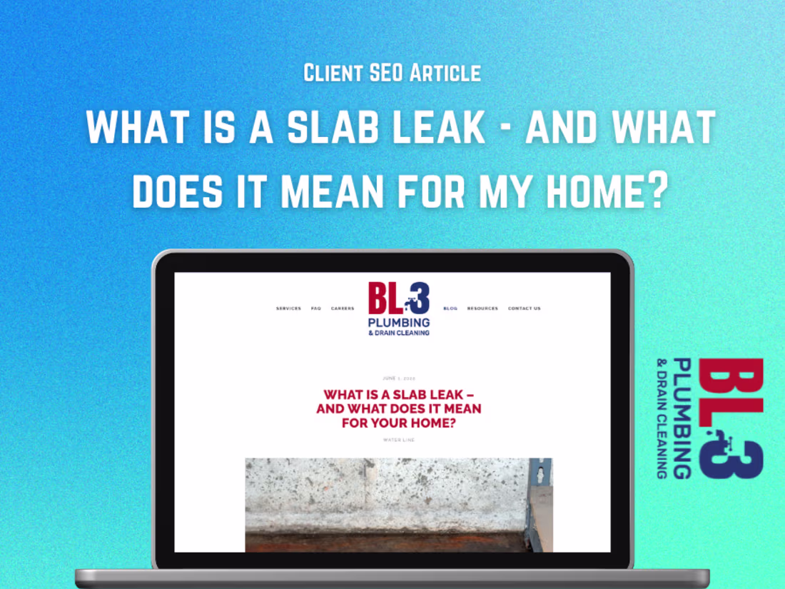 Cover image for What is a Slab Leak | Client Article