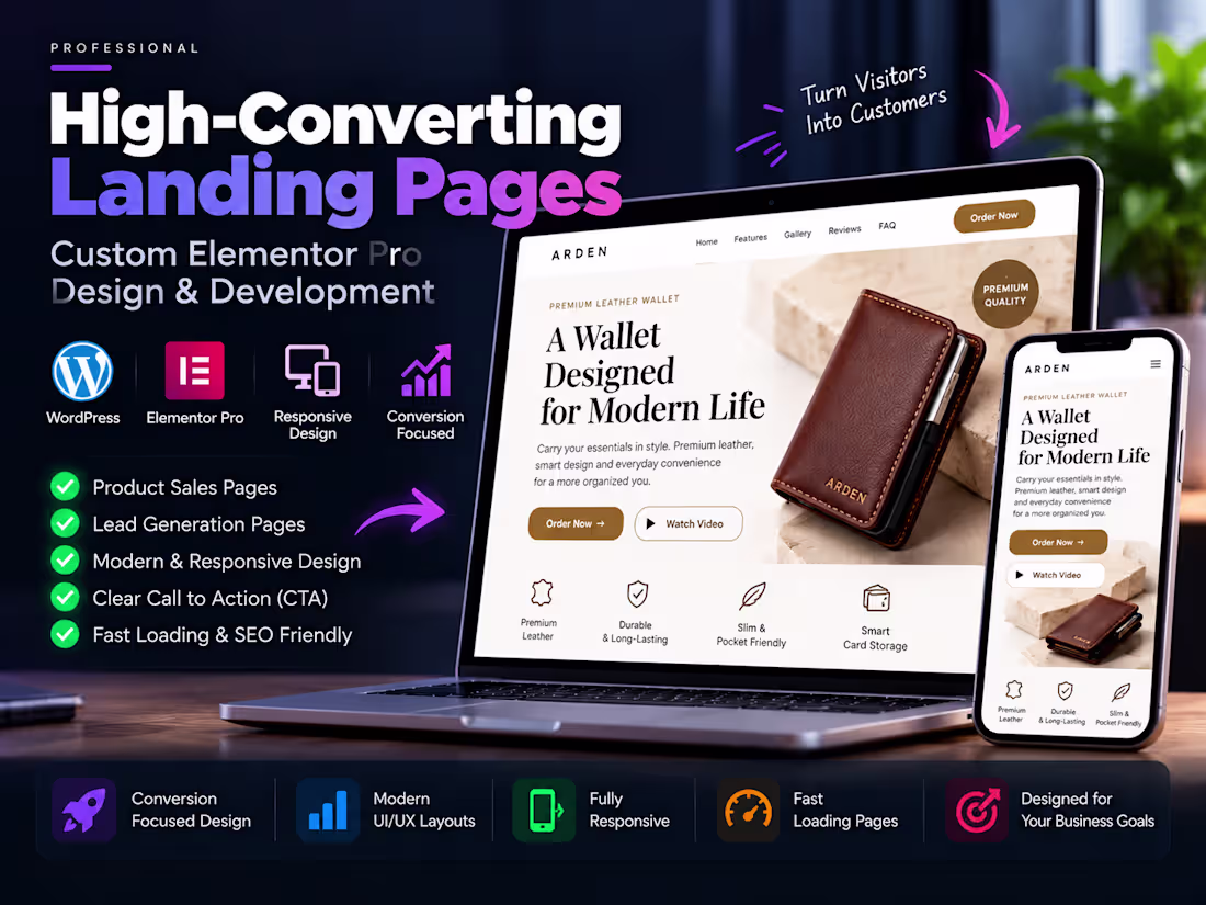 Cover image for High-Converting Landing Page Design with Elementor Pro