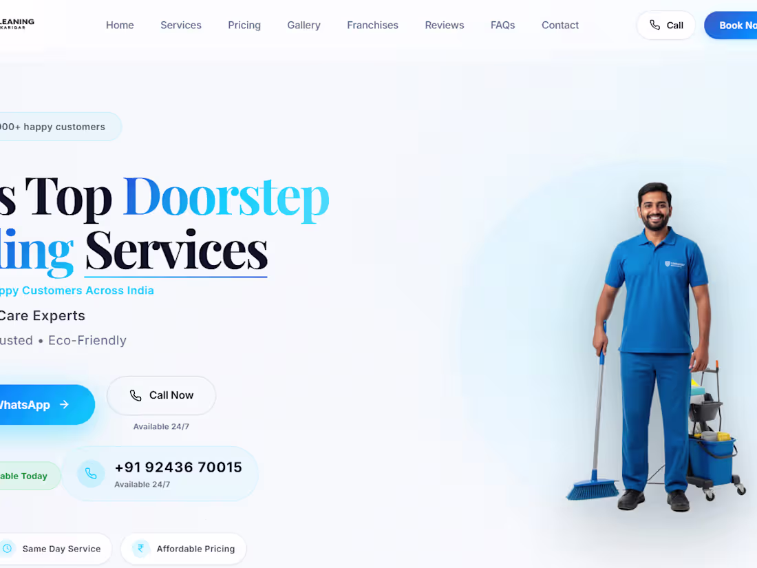 Cover image for CleaningKarigar — Website Rebuild & Conversion-Focused UX