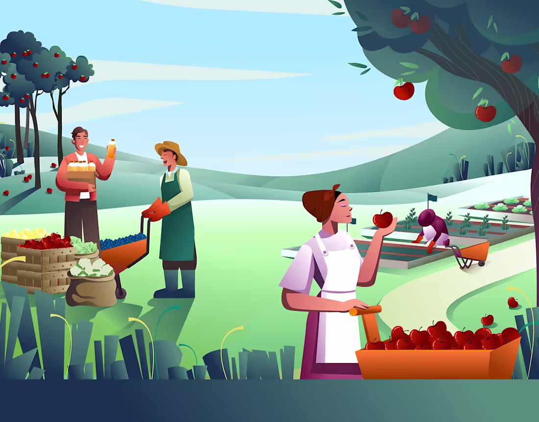 Cover image for Harvest of Health: Fresh Food Creations - Illustration