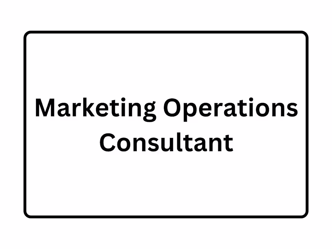 Cover image for Marketing Operations Consultant