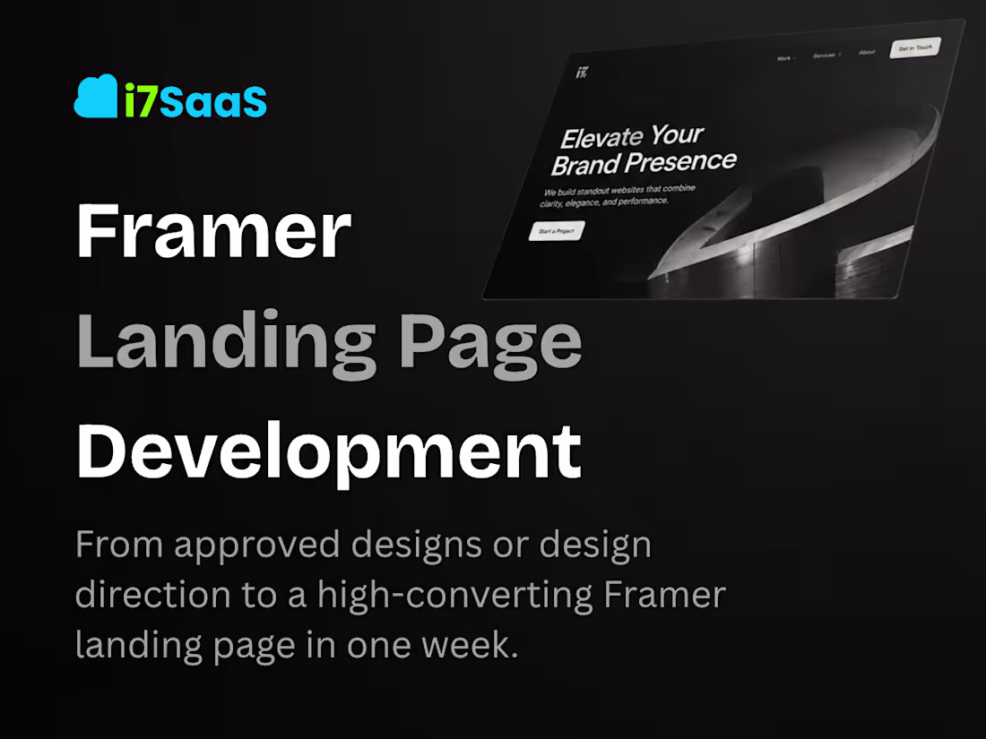Cover image for Framer Landing Page Development