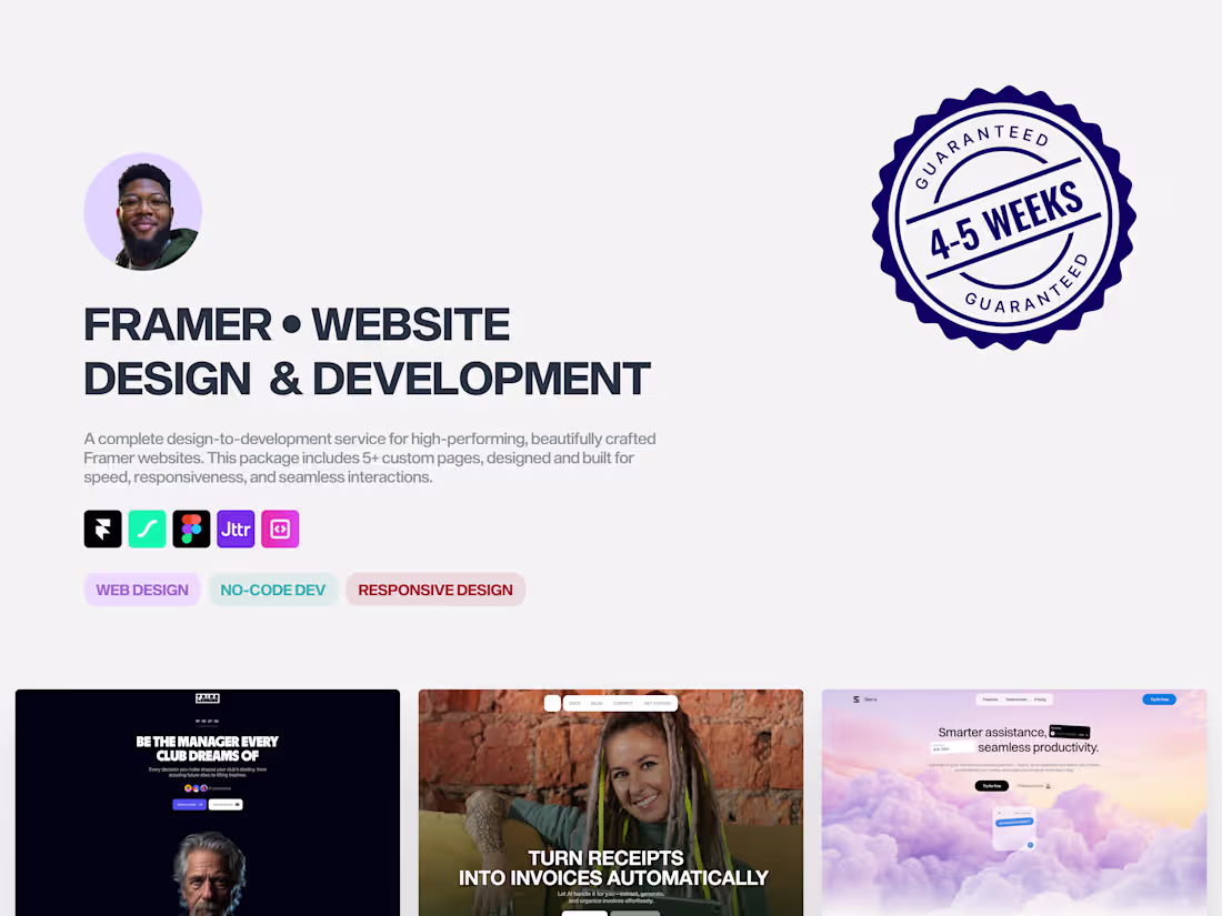 Cover image for Framer • Website Design & Development