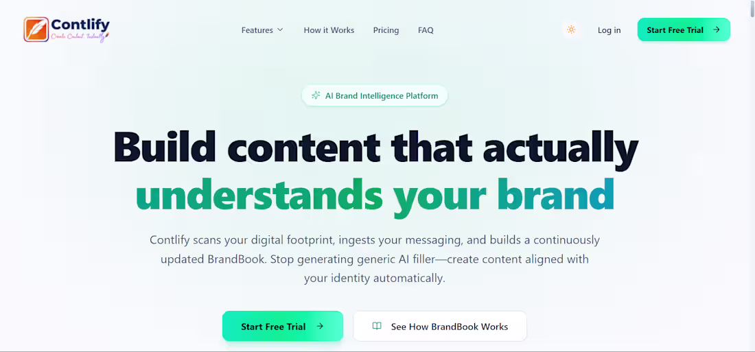 Cover image for Contlify — AI-Powered Brand Intelligence