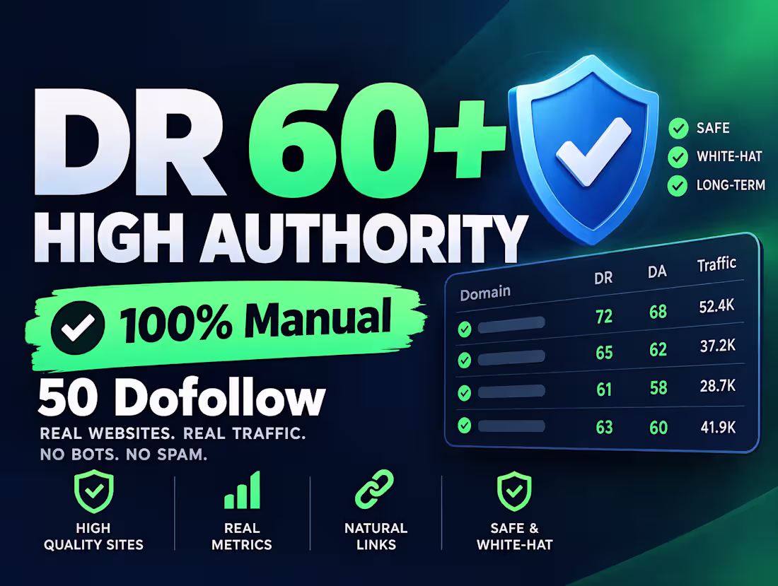 Cover image for 50 Manual Dofollow Profile Backlinks (DR 60+)