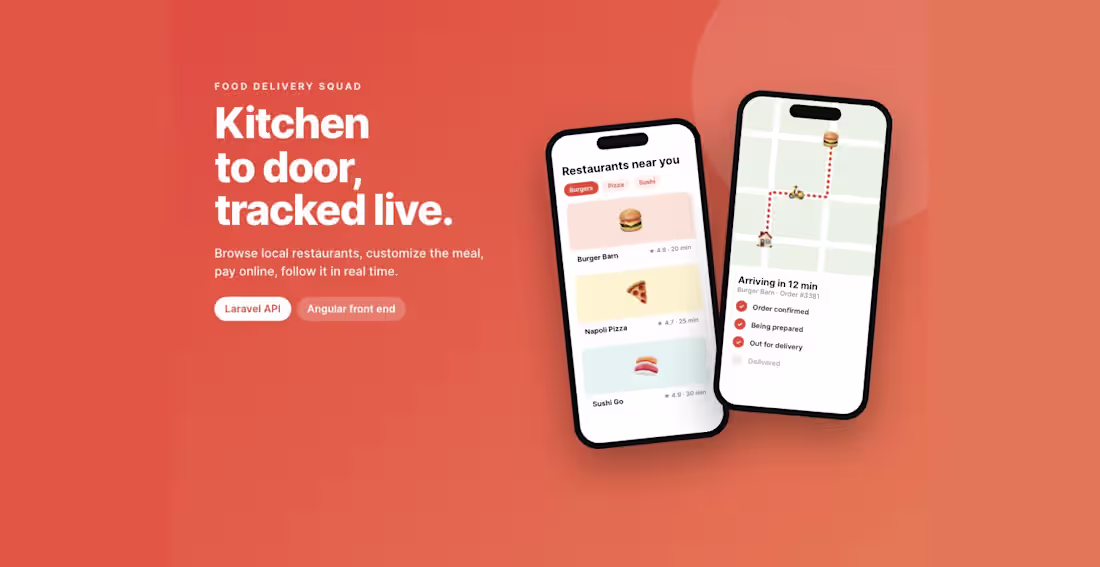 Cover image for Food Delivery Squad: Ordering with Live Tracking