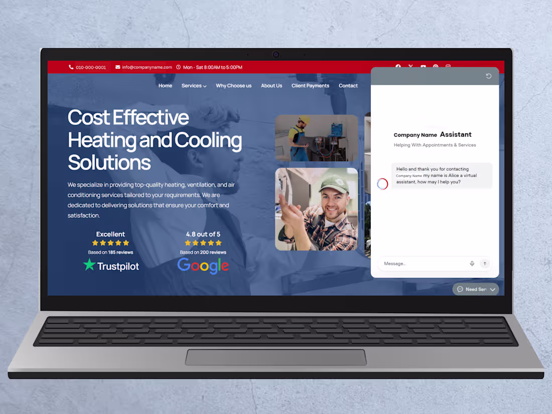 Cover image for Custom WordPress HVAC Website Development