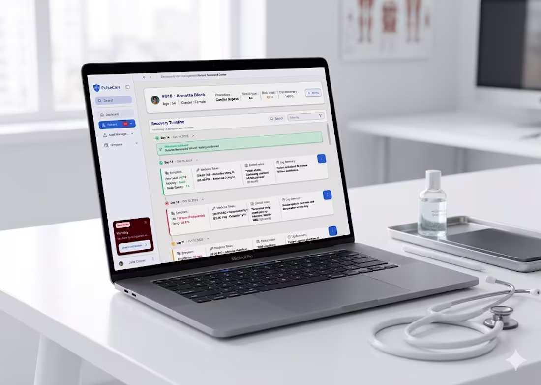 Cover image for PulseCare - Dashboard for Post Op Recovery