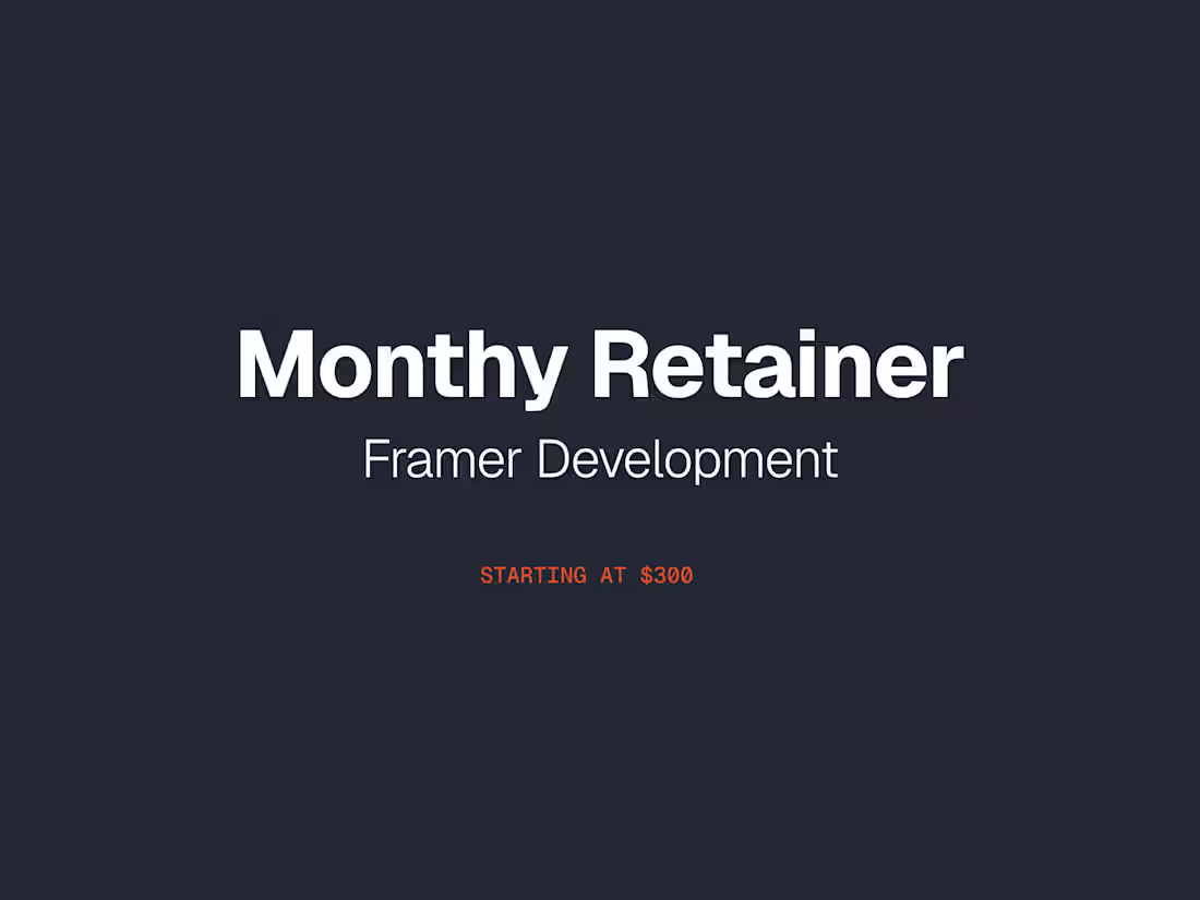 Cover image for Monthly Website Retainer