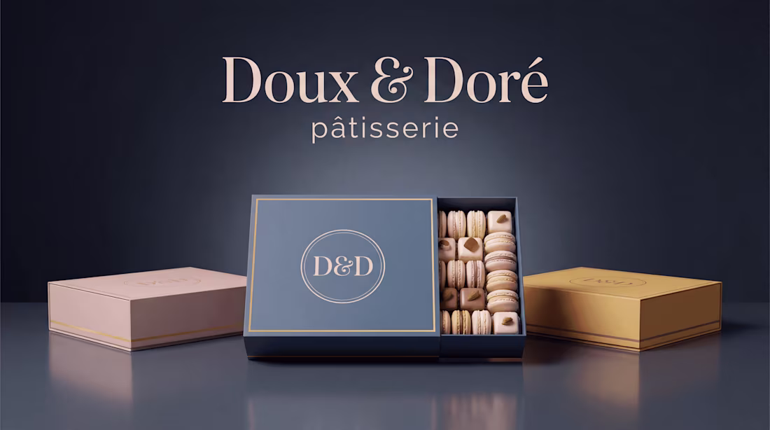 Cover image for Doux & Doré Patisserie Brand Identity Transformation