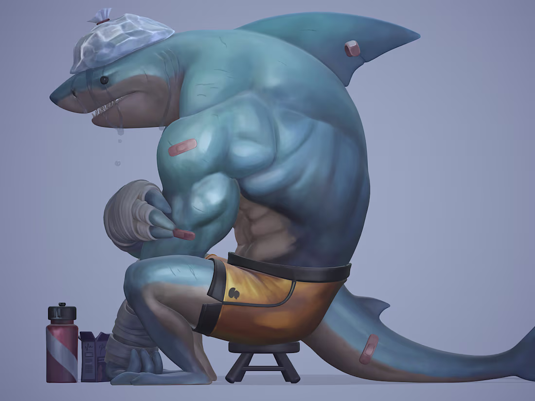 Cover image for Injured Shark - Handpainted
This was