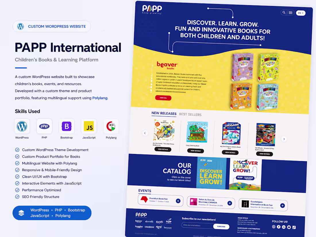 Cover image for Built a custom WordPress website