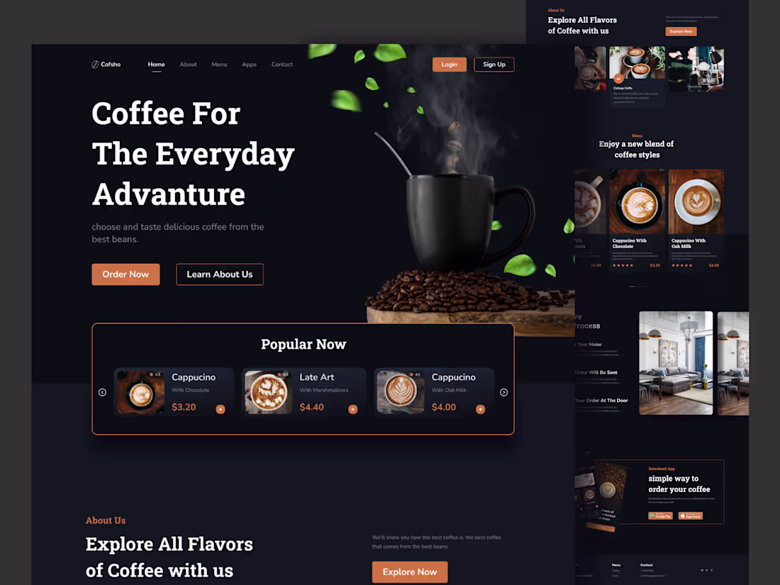 Cover image for CofSho - Landing Page coffee shop