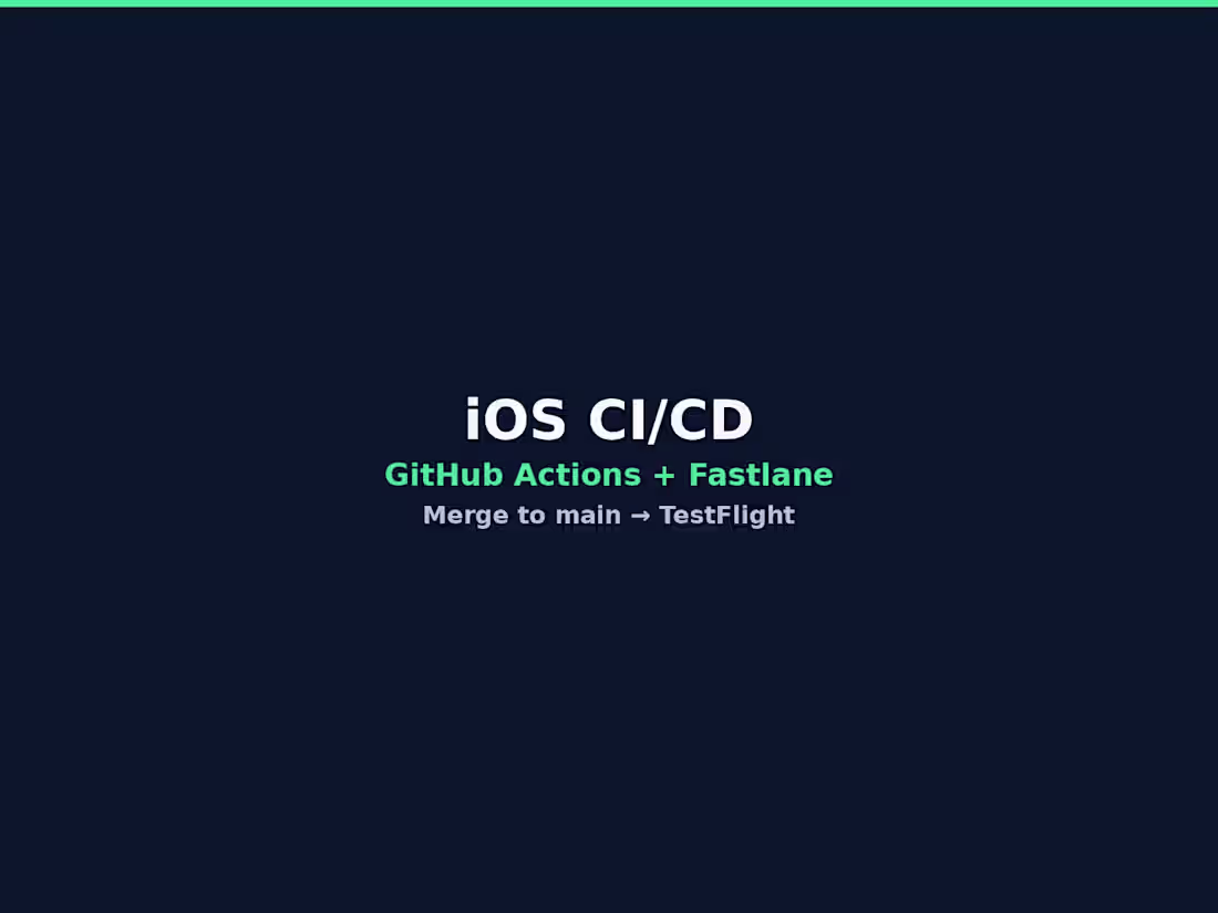 Cover image for iOS CI/CD: merge to main