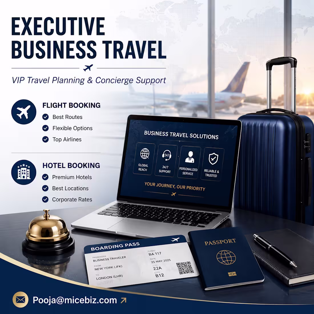 Cover image for Executive Business Travel Planning & VIP Travel Support