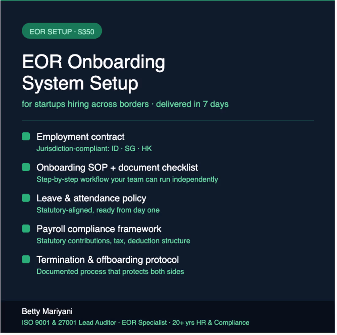 Cover image for EOR Onboarding System Setup