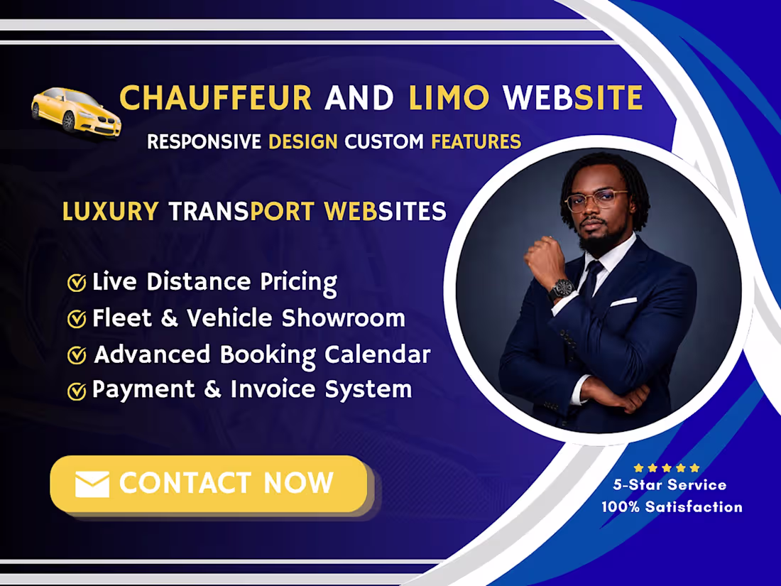 Cover image for Chauffeur, Taxi and Transport Booking Website