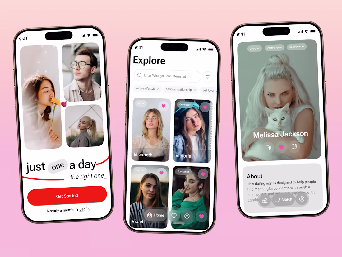 Cover image for Dating Mobile App UI Design