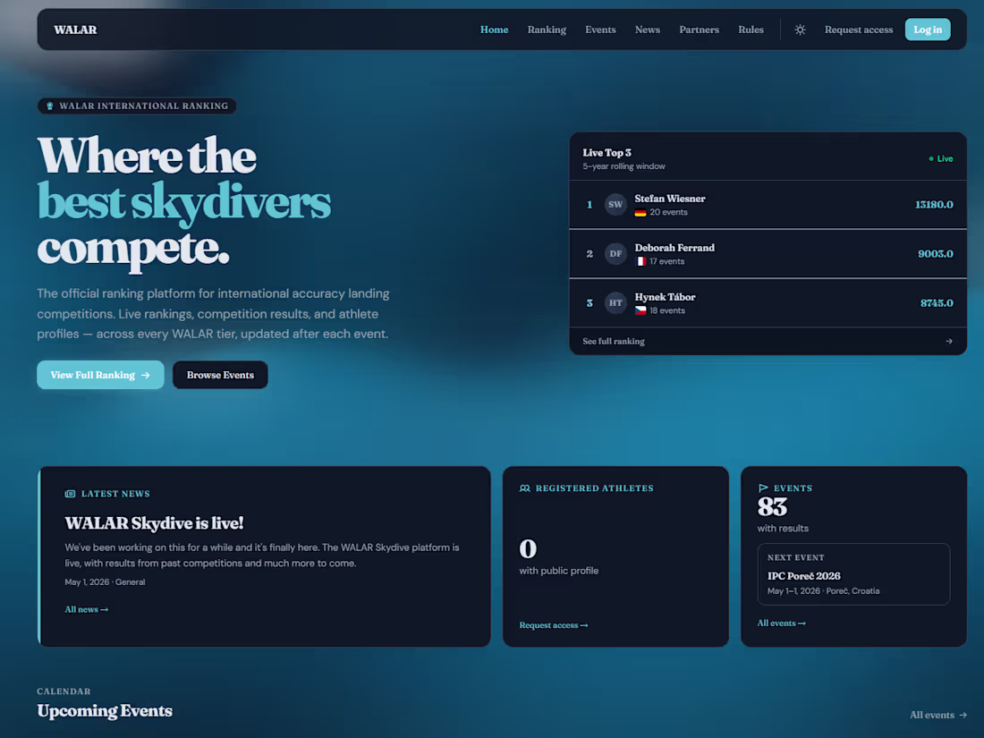 Cover image for Walar Skydive - Web Application