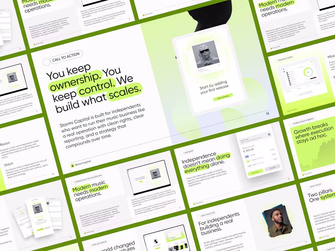 Cover image for Pitch Deck Design for Stormi Capital