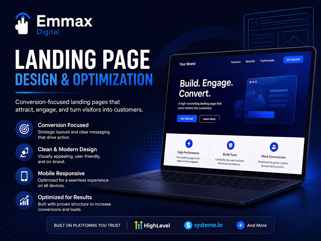 Cover image for Landing page design and Optimization