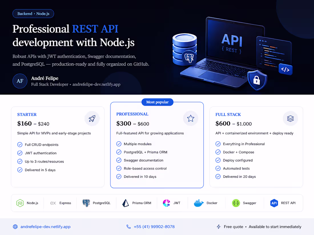 Cover image for REST API Development with Node.js & PostgreSQL