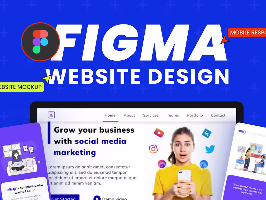 Cover image for custom figma landing page UI UX website