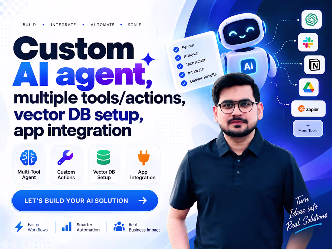 Cover image for AI Chatbot & Workflow Automation Integration | LLM , RAG