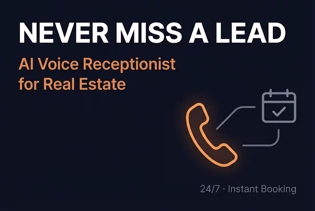 Cover image for AI Voice Receptionist for Real Estate