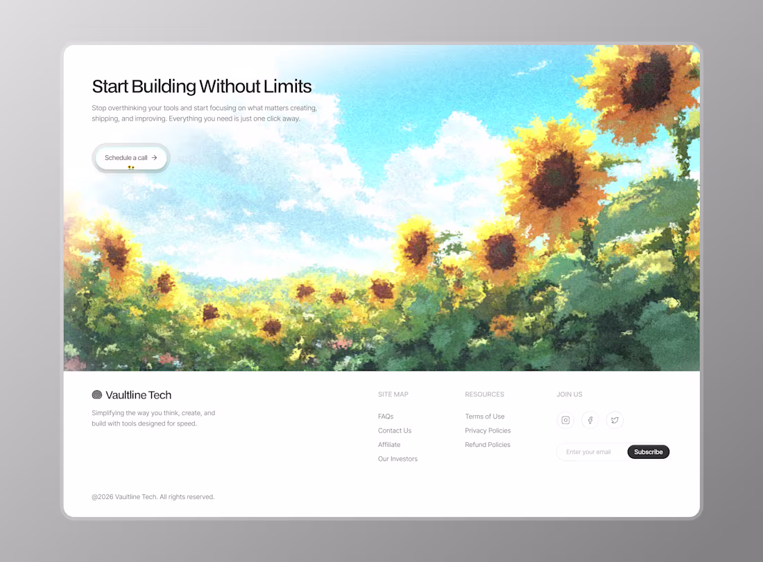 Cover image for Footer section