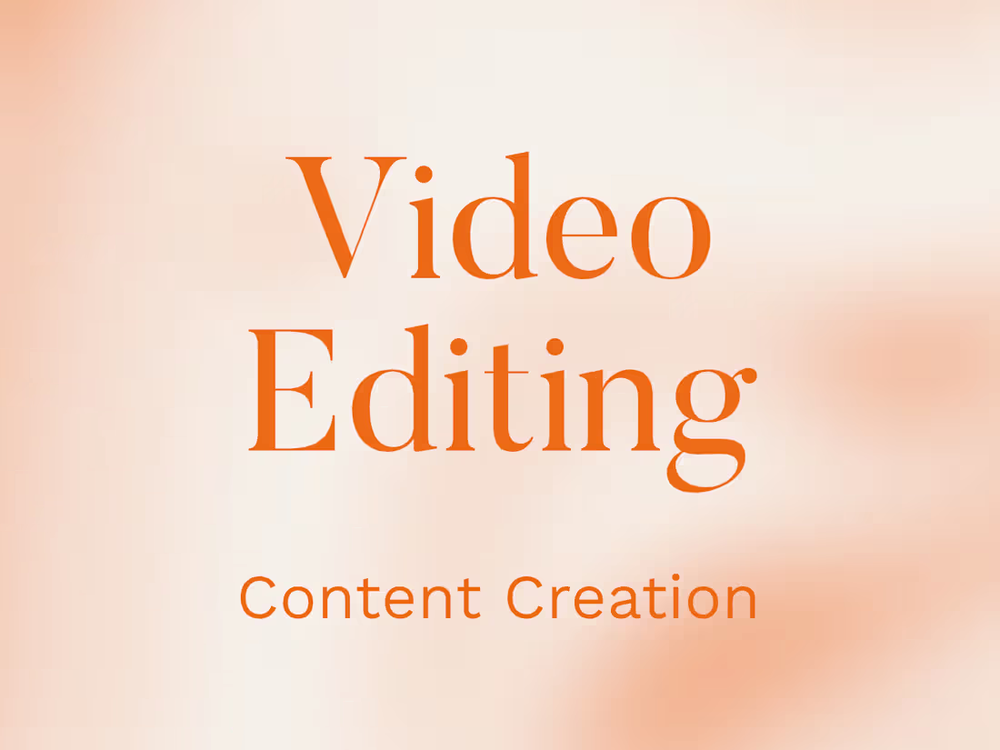 Cover image for Video Editing