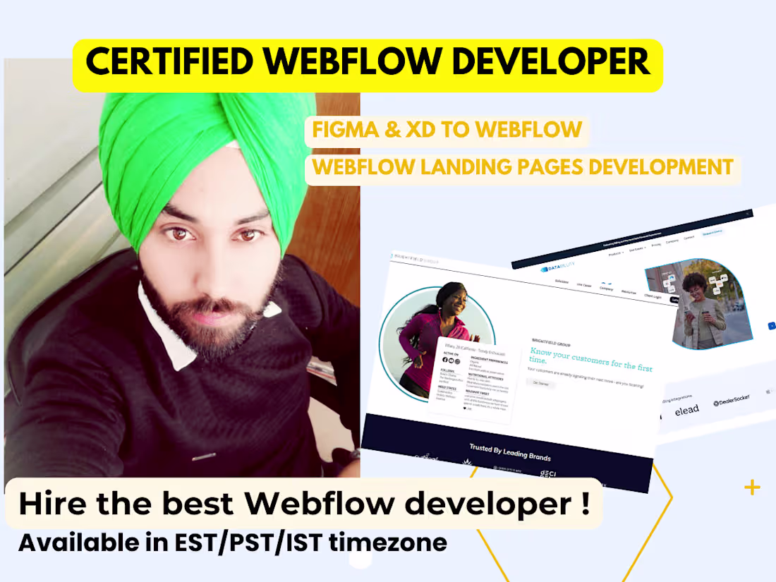 Cover image for Figma to Webflow with mobile responsive & SEO friendly website