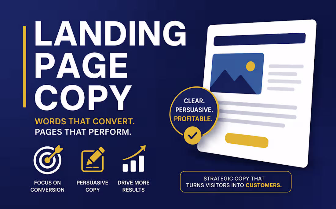 Cover image for I will write landing page copy that converts