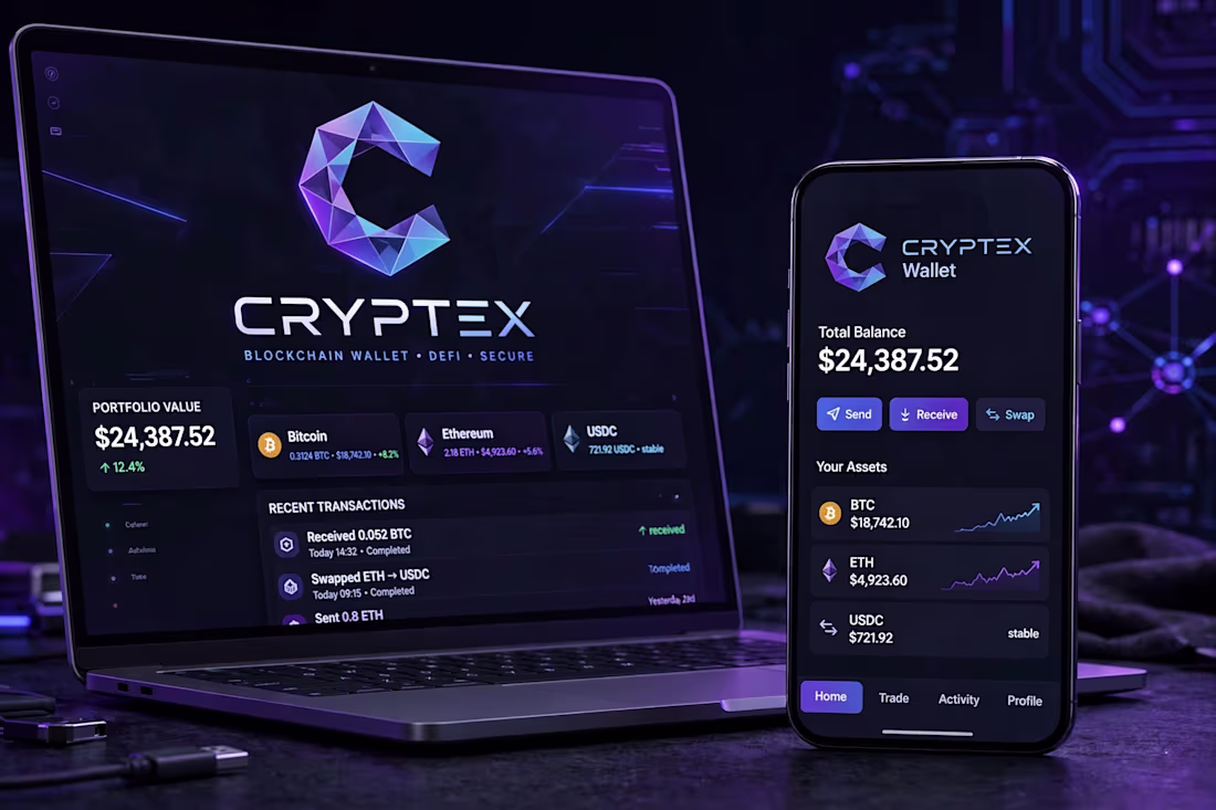 Cover image for CRYPTEX - Crypto Wallet Logo
Modern