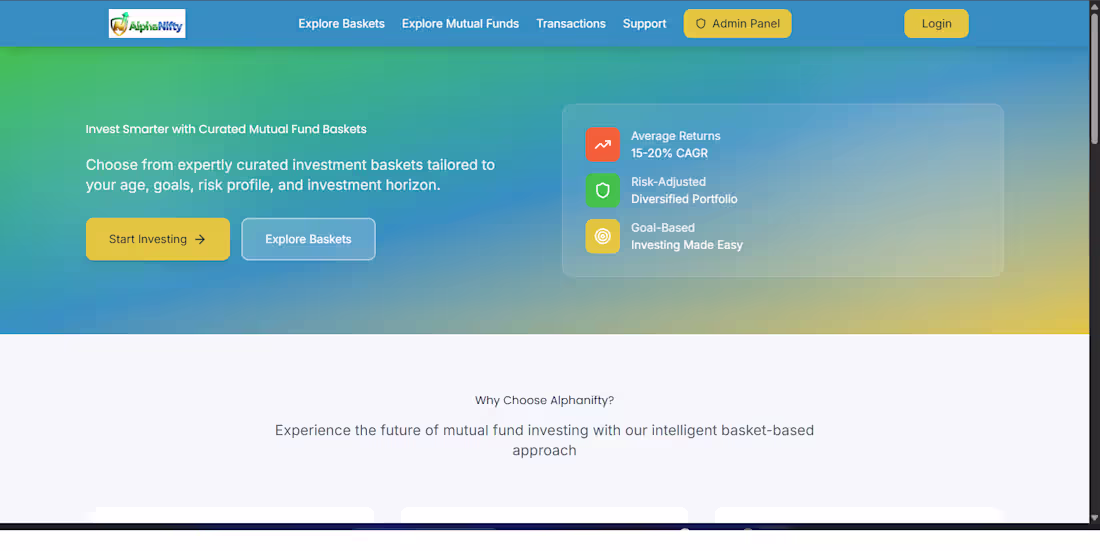 Cover image for Alphanifty webpage