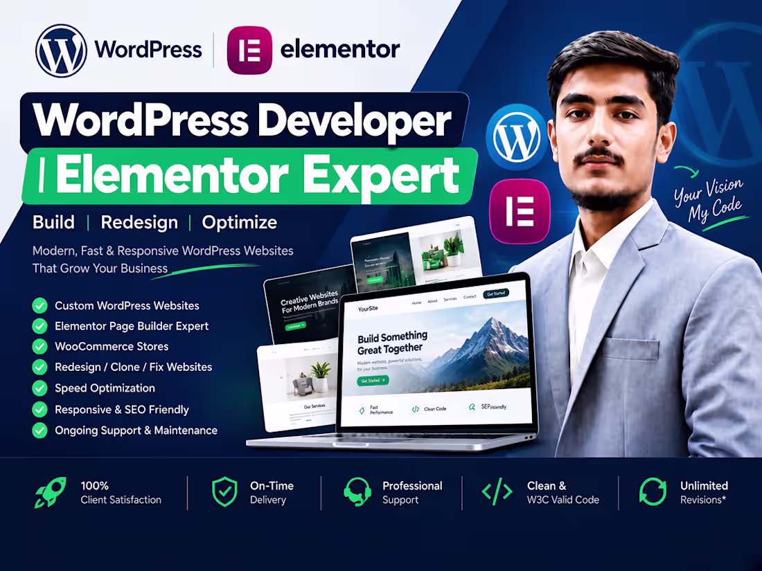 Cover image for I will develop, design, or clone a responsive wordpress website