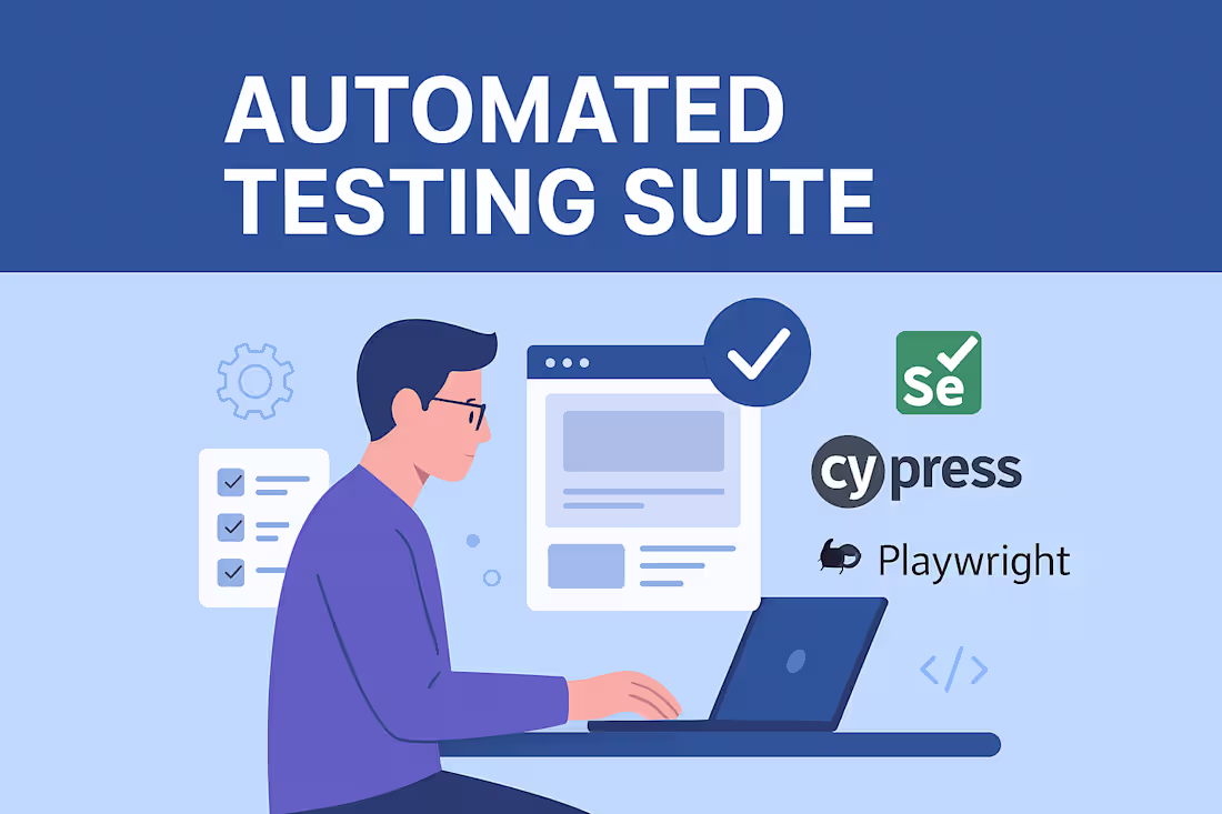 Cover image for Automated Testing Suite | Selenium, Cypress, Playwright, API