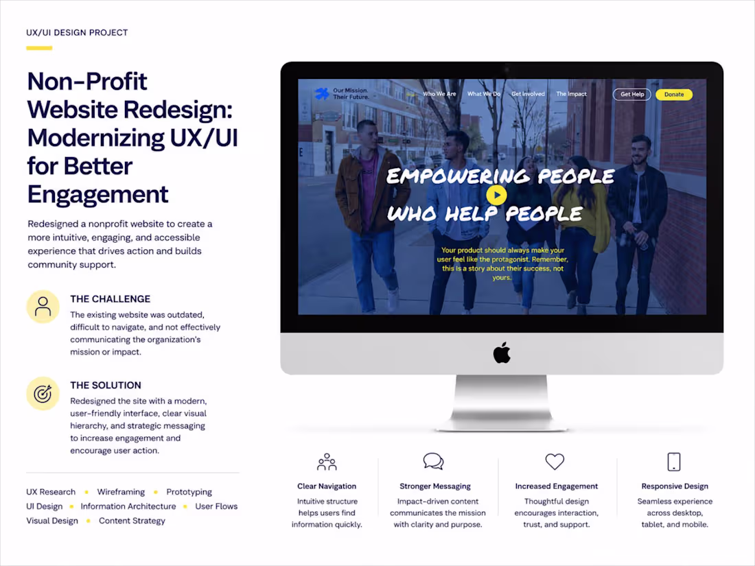 Cover image for Outdated Non-Profit Website Redesign: Modern UX for New Chapter