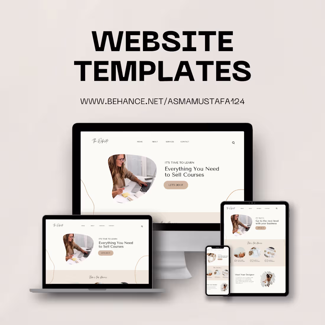 Cover image for Modern Website Template for Online Course Creators & Coaches