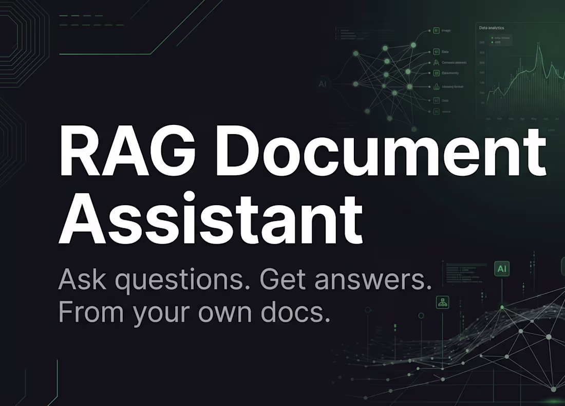 Cover image for RAG Document Assistant — Ask Your Own Docs
