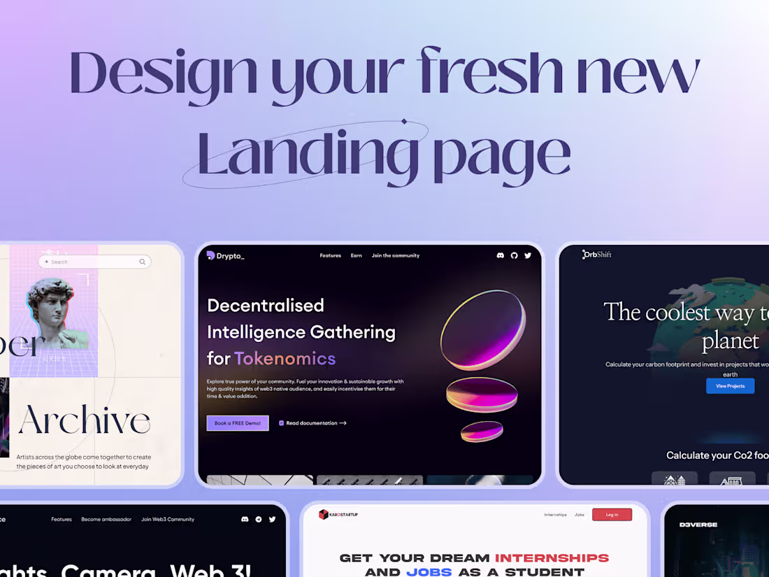 Cover image for Design a Landing page for your brand that drives up engagement